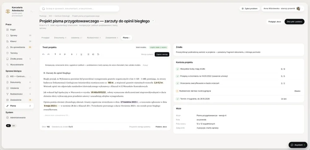 Projekt pisma
