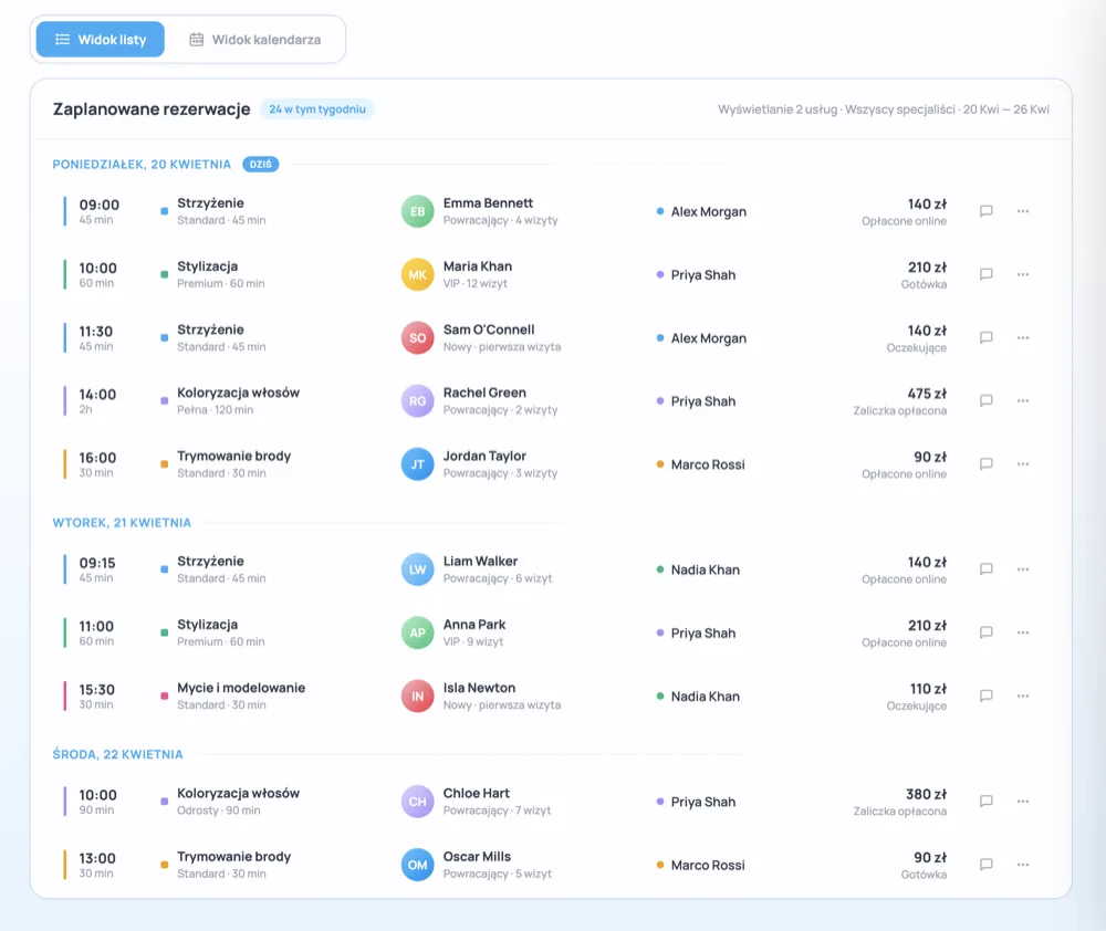 All bookings in one search